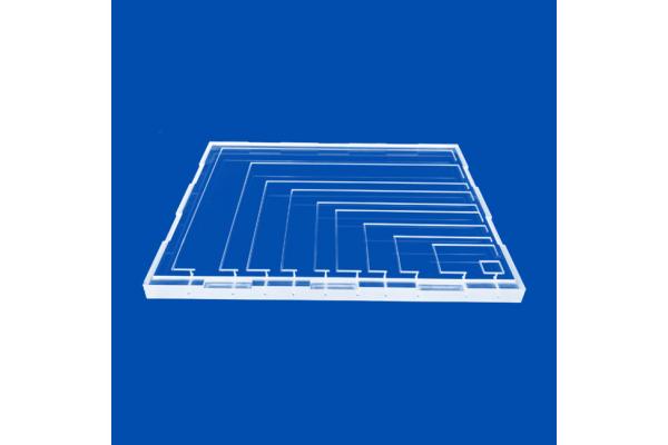 400mm Large Slotted Machining Quartz Glass Plate