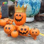 High Performance Fiberglass Animatronic Weatherproof Pumpkin Decoration Halloween Festival for sale