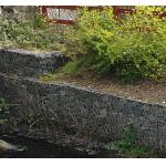 PVC Coated Galvanized Wire Mesh Gabion Box 1*1*1 M Green For Rock Fall Protection for sale