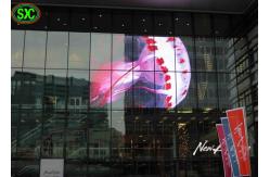 China 93% Transparent TL19.23 LED Video Advertising Screen , Light weight transparent led display supplier