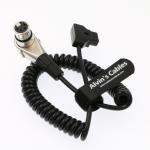 XLR 4 Pin Right Angle To D-Tap Coiled Power Cable For ARRI ALEXA Camera Monitor for sale