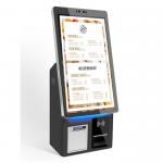15.6 Inch Kiosk Pcap Floor Stand Self Service Digital Touch Screen Kiosk With Printer for sale