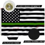 3 X 5' Thin Green Line Flag Knitted Polyester Single Reverse Outdoor Canvas Header for sale