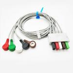 5 Leads Electrode Lead Wires For Siemens , 90cm Patient Monitor Connector Cable for sale