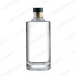 Bottle Color Customied 375ml Clear Matte Black Rum Whisky Spirit Vodka Glass Bottle for sale
