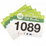 Customized Tyvek Race Bib Numbers Rectangular Screen Printing For Marathon for sale