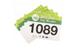 China Customized Tyvek Race Bib Numbers Rectangular Screen Printing For Marathon supplier