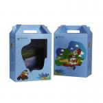 Recyled E-Flute Corrugated Cardboard Auto Bottom Carrier Boxes Toy Package for sale