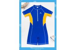 China Printing Boys Swimwear Sets One Piece Boy Swimsuit Splicing Hot Spring Zipper supplier