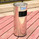 12L Customized Trash Can Vertical Flip Cover Half Cover Outdoor Metal Trash Can for sale
