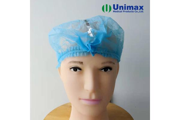 Pleated Disposable Anti Static Bouffant Cap For Highly Sensitive Electronic Equipment