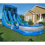 Adult Bouncer Castle Outdoor Inflatable Water Slides With Pool for sale