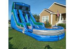 China Adult Bouncer Castle Outdoor Inflatable Water Slides With Pool supplier