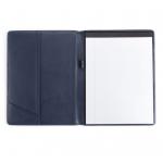 Fashion Blue Personalized Leather Padfolio For Office / Conference / Business for sale