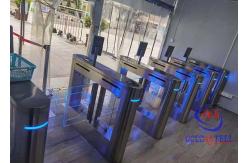 China Low Noise Optical Face Recognition Turnstiles High Speed Anti Crush Swing Barrier Gate supplier