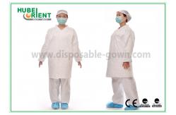 China 30G/M2 Tyvek Disposable Visitor Gown With Snap supplier
