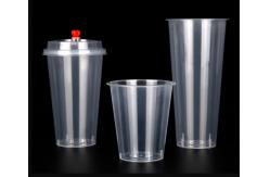 China Pp Hard Plastic Disposable Drinking Cup 500ml Injection Mould Cup With Lids supplier