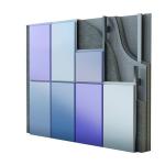 Laser Cut Aluminium Curtain Wall Solid Dibond Grid Corrugated Decoration for sale