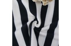 China Striped Cotton Interlock Knit Fabric Combed Breathable Stretch Texture supplier