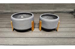 China Hand Carve Fiberclay Planter In Modern Hand Carved Design For Plants supplier