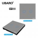 2 Button Wifi Button Switch Plastic Shell 433mhz Button Tempered Glass Panel