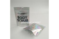 China Gravure Printing Holographic Makeup Bag , Customized  Stand Up Pouches With Zipper supplier