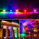 RGB 24 LEDs Solar Powered Led Outdoor Lights Color Changing Function for sale
