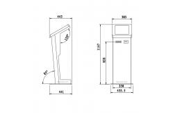 China Free Standing Kiosk Self Service 250cd/m2 Brightness With / Without Cash Payment supplier
