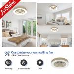 20 Inch Flush Mount Bedroom Ceiling Fan With Smart App Control