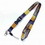 High Visibility Custom Printed Lanyard 3M Reflective Stripes Quick Release Anti Slip Keyring for sale