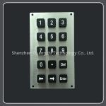 Customized Gate Access Control Keypad , Metal Mini Numeric Keypad Water Proof for sale