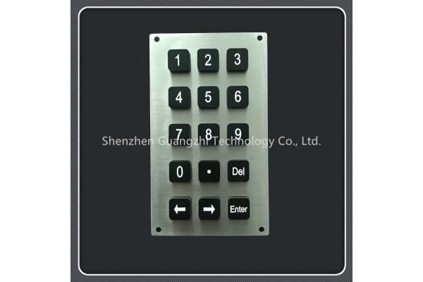 Customized Gate Access Control Keypad , Metal Mini Numeric Keypad Water Proof