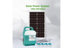 China Portable Solar Home System Light With LED Flashlight Power Double USB supplier