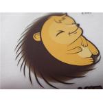 Cartoon Pattern Silk  Screen Heat Transfer Wash Labels For Garment Or Bags for sale