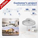Bedroom Lighting Solution 220V Smart Remote Ceiling Fan with Hidden Blades by 1stshine