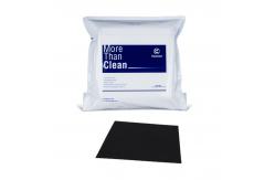 China Black Polyester Knit Cleanroom Inspection Wipe With Laser Sealed Edges 9 X 9 supplier