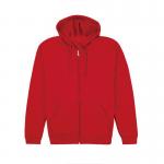 Customized Fashionable Cotton Polyester Red Full Zipper Mens Hoodies Jackets with Pocket