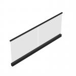 Hotel Resort Exterior Deck Aluminium Railing Glass Tempered U Channel for sale