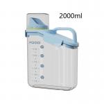 2000ml Capacity Plastic lunch Box Food Container with Graduation Lines for sale