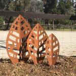 Customized Size Smooth Corten Steel Sculpture Garden Art
