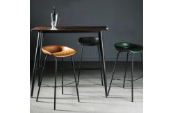 China Wooden Brown Bar Table Leather 840HMM Counter Bar Chair With PVC Edging supplier