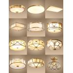 Copper Domestic LED Lighting Ceiling Lamp Glass Cover Bedroom Living 10~50W Restaurant Cafe for sale