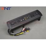 Conference Room Tabletop Hidden Electric Rotation Power Socket 30cm Connection Wires