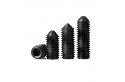 China Carbon Steel Black Oxide Hexagon Socket Set Screws With Cone Point DIN 914 supplier