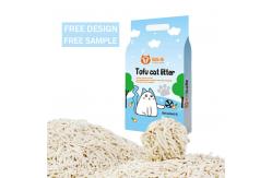 China Large Natural Tofu Clumping Cat Litter Flushable Kitty Cat Litter supplier