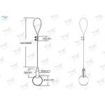 Self Locking Adjustable Cable Hangers / Wire Hanging Display Systems Custom Length for sale