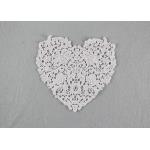 Guipure French Venice Lace Collar Cotton Lace Heart Applique For Wedding Dresses for sale