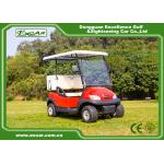 Red 48V Trojan Battery Electric Golf Car With Small Ice Box / Two Seater Golf Buggy for sale