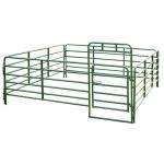Pipe Railing Cattle Corral Panels , Portable Corral Panels With Black Green Painted for sale