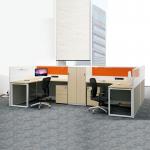 Yellow 4 Person Call Center Cubicle Office Workstation Desks for sale